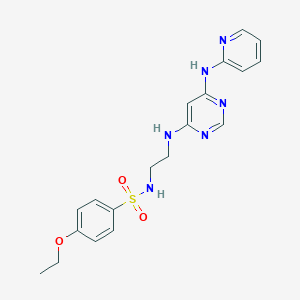 molecular formula C19H22N6O3S B2371535 4-ethoxy-N-(2-((6-(pyridin-2-ylamino)pyrimidin-4-yl)amino)ethyl)benzenesulfonamide CAS No. 1396624-91-1
