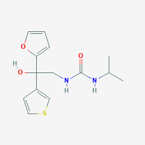 molecular formula C14H18N2O3S B2371536 1-(2-(Furan-2-yl)-2-hydroxy-2-(thiophen-3-yl)ethyl)-3-isopropylurea CAS No. 2034398-33-7