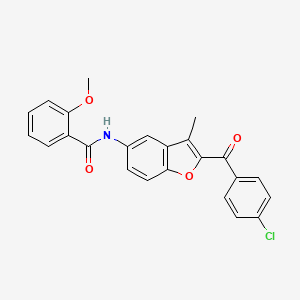 N-[2-(4-chlorobenzoyl)-3-methyl-1-benzofuran-5-yl]-2-methoxybenzamide