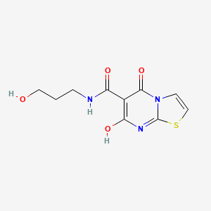 molecular formula C10H11N3O4S B2371544 7-hydroxy-N-(3-hydroxypropyl)-5-oxo-5H-thiazolo[3,2-a]pyrimidine-6-carboxamide CAS No. 906148-09-2