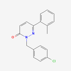 molecular formula C18H15ClN2O B2371556 2-(4-chlorobenzyl)-6-(o-tolyl)pyridazin-3(2H)-one CAS No. 941930-96-7