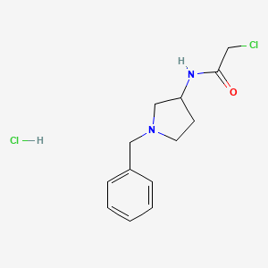 molecular formula C13H18Cl2N2O B2371570 N-(1-benzylpyrrolidin-3-yl)-2-chloroacetamide hydrochloride CAS No. 1170955-45-9