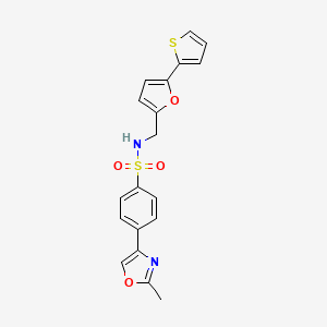 4-(2-methyloxazol-4-yl)-N-((5-(thiophen-2-yl)furan-2-yl)methyl)benzenesulfonamide