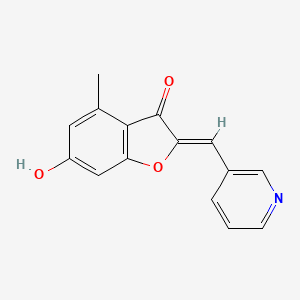molecular formula C15H11NO3 B2371581 (Z)-6-hydroxy-4-methyl-2-(pyridin-3-ylmethylene)benzofuran-3(2H)-one CAS No. 904010-47-5