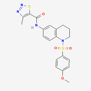 N-(1-((4-methoxyphenyl)sulfonyl)-1,2,3,4-tetrahydroquinolin-6-yl)-4-methyl-1,2,3-thiadiazole-5-carboxamide