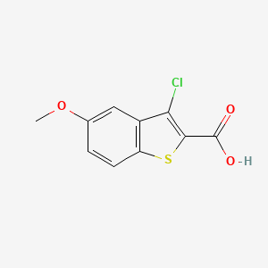 molecular formula C10H7ClO3S B2371625 3-Chloro-5-methoxybenzo[b]thiophene-2-carboxylic acid CAS No. 172088-61-8