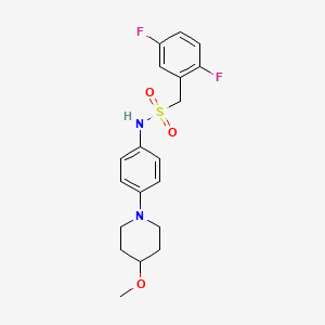 molecular formula C19H22F2N2O3S B2371626 1-(2,5-difluorophenyl)-N-(4-(4-methoxypiperidin-1-yl)phenyl)methanesulfonamide CAS No. 1797021-66-9