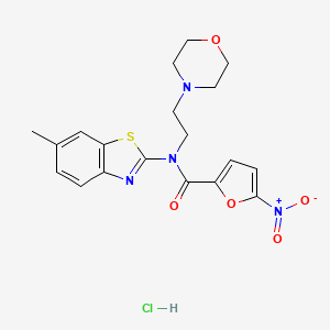 molecular formula C19H21ClN4O5S B2371634 盐酸 N-(6-甲基苯并[d]噻唑-2-基)-N-(2-吗啉乙基)-5-硝基呋喃-2-甲酰胺 CAS No. 1215734-19-2