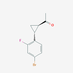 1-[(1R,2R)-2-(4-Bromo-2-fluorophenyl)cyclopropyl]ethanone