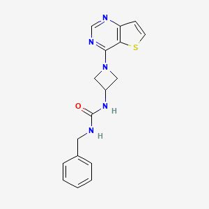 1-Benzyl-3-(1-thieno[3,2-d]pyrimidin-4-ylazetidin-3-yl)urea