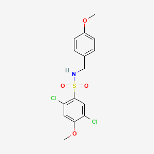 2,5-dichloro-4-methoxy-N-[(4-methoxyphenyl)methyl]benzenesulfonamide