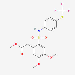 Methyl 2-[4,5-dimethoxy-2-[[4-(trifluoromethylsulfanyl)phenyl]sulfamoyl]phenyl]acetate