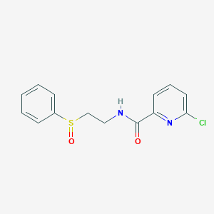 molecular formula C14H13ClN2O2S B2371644 N-[2-(Benzènesulfinyl)éthyl]-6-chloropyridine-2-carboxamide CAS No. 1436117-01-9