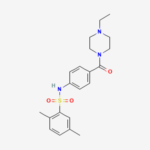 N-(4-(4-ethylpiperazine-1-carbonyl)phenyl)-2,5-dimethylbenzenesulfonamide