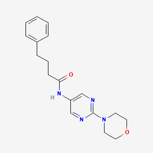 molecular formula C18H22N4O2 B2371656 N-(2-morpholinopyrimidin-5-yl)-4-phenylbutanamide CAS No. 1340767-22-7