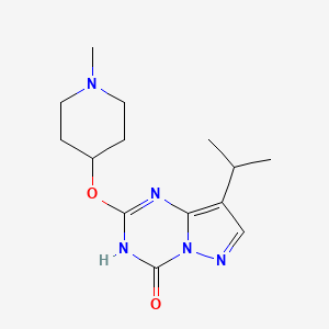 8-Isopropyl-2-((1-methylpiperidin-4-yl)oxy)pyrazolo[1,5-a][1,3,5]triazin-4-ol