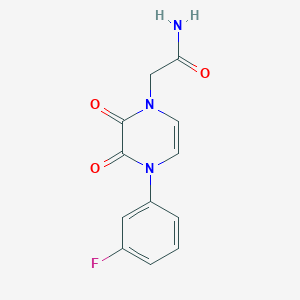 2-[4-(3-Fluorophenyl)-2,3-dioxopyrazin-1-yl]acetamide