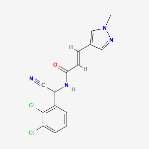 (E)-N-[cyano-(2,3-dichlorophenyl)methyl]-3-(1-methylpyrazol-4-yl)prop-2-enamide