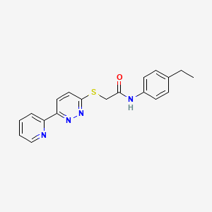 N-(4-ethylphenyl)-2-((6-(pyridin-2-yl)pyridazin-3-yl)thio)acetamide