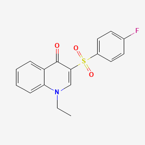 molecular formula C17H14FNO3S B2371676 1-乙基-3-((4-氟苯基)磺酰基)喹啉-4(1H)-酮 CAS No. 899212-97-6