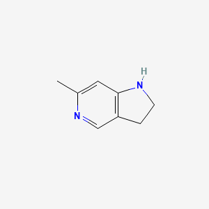 molecular formula C8H10N2 B2371678 6-甲基-2,3-二氢-1H-吡咯并[3,2-c]吡啶 CAS No. 1956375-86-2