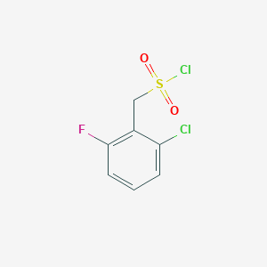 molecular formula C7H5Cl2FO2S B2371682 (2-Chloro-6-fluorophenyl)methanesulfonyl chloride CAS No. 926257-07-0