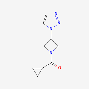 (3-(1H-1,2,3-triazol-1-yl)azetidin-1-yl)(cyclopropyl)methanone