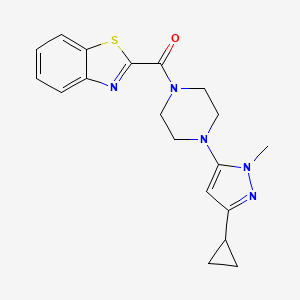 benzo[d]thiazol-2-yl(4-(3-cyclopropyl-1-methyl-1H-pyrazol-5-yl)piperazin-1-yl)methanone