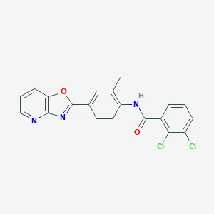 molecular formula C20H13Cl2N3O2 B237169 2,3-dichloro-N-[2-methyl-4-([1,3]oxazolo[4,5-b]pyridin-2-yl)phenyl]benzamide 
