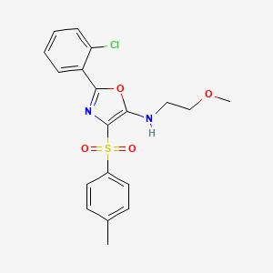 molecular formula C19H19ClN2O4S B2371698 2-(2-氯苯基)-N-(2-甲氧基乙基)-4-[(4-甲苯基)磺酰基]-1,3-恶唑-5-胺 CAS No. 521320-54-7