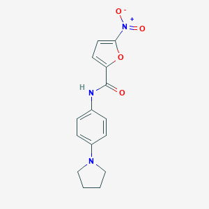molecular formula C15H15N3O4 B237170 5-nitro-N-[4-(pyrrolidin-1-yl)phenyl]furan-2-carboxamide 