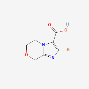 molecular formula C7H7BrN2O3 B2371703 2-bromo-5H,6H,8H-imidazo[2,1-c][1,4]oxazine-3-carboxylic acid CAS No. 1935886-94-4