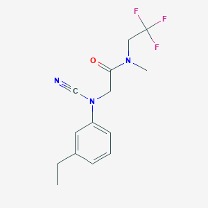 2-(N-Cyano-3-ethylanilino)-N-methyl-N-(2,2,2-trifluoroethyl)acetamide