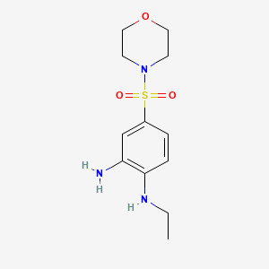 molecular formula C12H19N3O3S B2371707 1-N-ethyl-4-(morpholine-4-sulfonyl)benzene-1,2-diamine CAS No. 727694-66-8