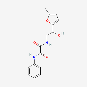 molecular formula C15H16N2O4 B2371721 N1-(2-hydroxy-2-(5-methylfuran-2-yl)ethyl)-N2-phenyloxalamide CAS No. 1226450-85-6