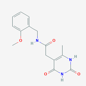 molecular formula C15H17N3O4 B2371734 N-(2-甲氧基苄基)-2-(6-甲基-2,4-二氧代-1,2,3,4-四氢嘧啶-5-基)乙酰胺 CAS No. 1171843-69-8