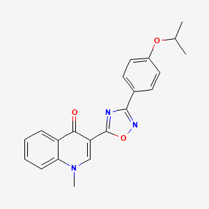 molecular formula C21H19N3O3 B2371775 3-(3-(4-isopropoxyphenyl)-1,2,4-oxadiazol-5-yl)-1-methylquinolin-4(1H)-one CAS No. 1207052-20-7