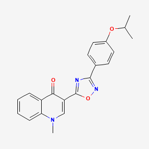 molecular formula C21H19N3O3 B2371775 3-(3-(4-异丙氧基苯基)-1,2,4-噁二唑-5-基)-1-甲基喹啉-4(1H)-酮 CAS No. 1207052-20-7