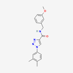 molecular formula C19H20N4O2 B2371779 1-(3,4-二甲基苯基)-N-(3-甲氧基苄基)-1H-1,2,3-三唑-4-甲酰胺 CAS No. 1326823-16-8