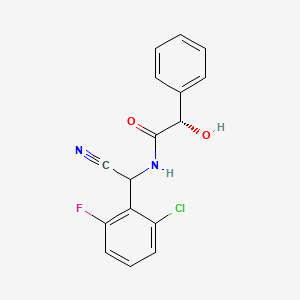 (2S)-N-[(2-Chloro-6-fluorophenyl)-cyanomethyl]-2-hydroxy-2-phenylacetamide
