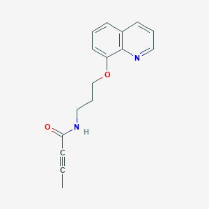 molecular formula C16H16N2O2 B2371784 N-(3-Quinolin-8-yloxypropyl)but-2-ynamide CAS No. 2411263-39-1