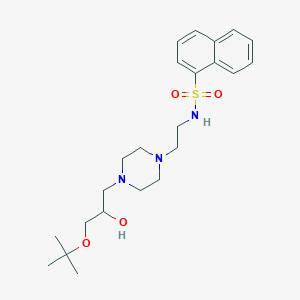 molecular formula C23H35N3O4S B2371794 N-(2-(4-(3-(tert-butoxy)-2-hydroxypropyl)piperazin-1-yl)ethyl)naphthalene-1-sulfonamide CAS No. 2034535-06-1