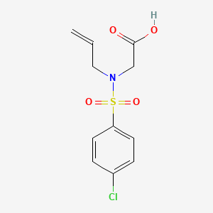 molecular formula C11H12ClNO4S B2371797 2-[N-(丙-2-烯-1-基)4-氯苯磺酰胺]乙酸 CAS No. 744203-97-2