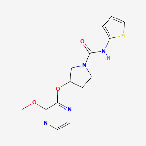 3-((3-methoxypyrazin-2-yl)oxy)-N-(thiophen-2-yl)pyrrolidine-1-carboxamide