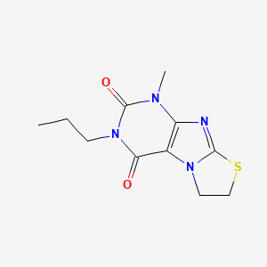 1-Methyl-3-propyl-6,7-dihydro-1H-thiazolo[2,3-f]purine-2,4-dione