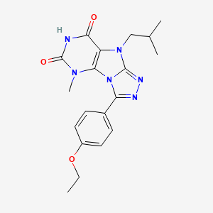 molecular formula C19H22N6O3 B2371829 3-(4-ethoxyphenyl)-9-isobutyl-5-methyl-5H-[1,2,4]triazolo[4,3-e]purine-6,8(7H,9H)-dione CAS No. 921583-03-1