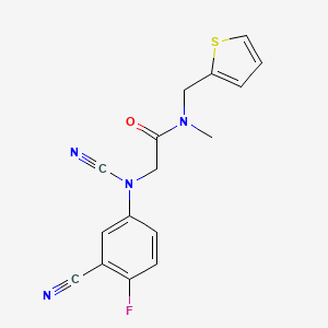 2-(N,3-Dicyano-4-fluoroanilino)-N-methyl-N-(thiophen-2-ylmethyl)acetamide