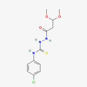 N-(4-chlorophenyl)-2-(3,3-dimethoxypropanoyl)-1-hydrazinecarbothioamide