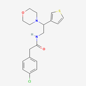 2-(4-chlorophenyl)-N-(2-morpholino-2-(thiophen-3-yl)ethyl)acetamide