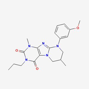 molecular formula C20H25N5O3 B2371841 9-(3-methoxyphenyl)-1,7-dimethyl-3-propyl-7,8-dihydro-6H-purino[7,8-a]pyrimidine-2,4-dione CAS No. 848733-01-7